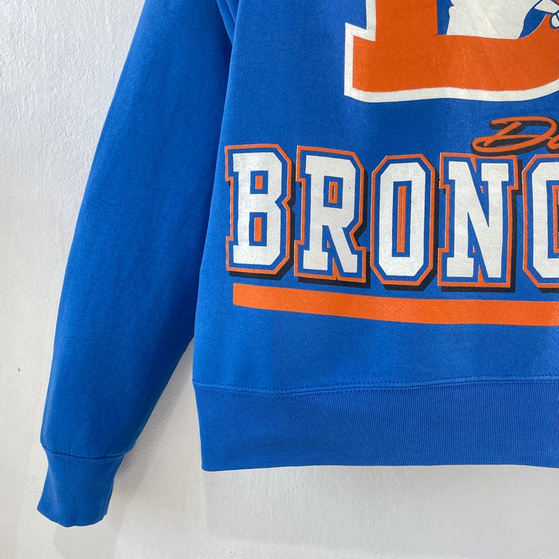 Vintage 90s Denver Broncos NFL Football Crewneck Sweatshirt Team Sportswear Etsy