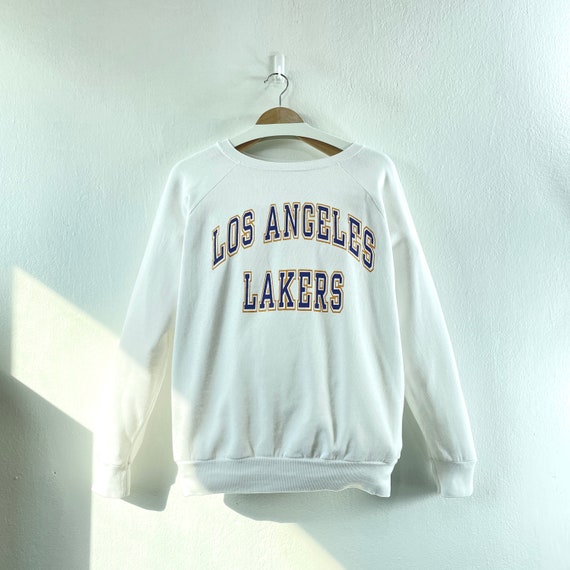 Vintage 80s Champion Los Angeles Lakers NBA Crewn… - image 1