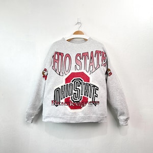 Vintage 90s Ohio State Buckeyes | Big Logo  |Crewneck Sweatshirt | NCAA Football Pullover | Size XL