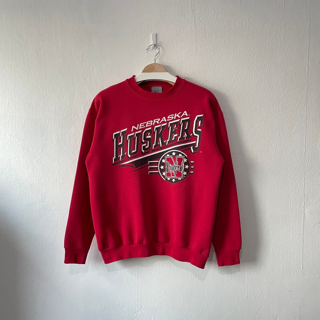 Vintage 90s Nebraska Huskers Crewneck Red Sweatshirt - Etsy