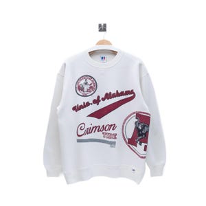 Rare Vintage 90s University of Alabama Crimson Tide | Big Logo | Crewneck Sweatshirt | NCAA Football Pullover | Size L