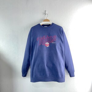 Vintage 00s Minnesota Twins MLB Embroidered Crewneck Sweatshirt | Team Sportswear | Size L