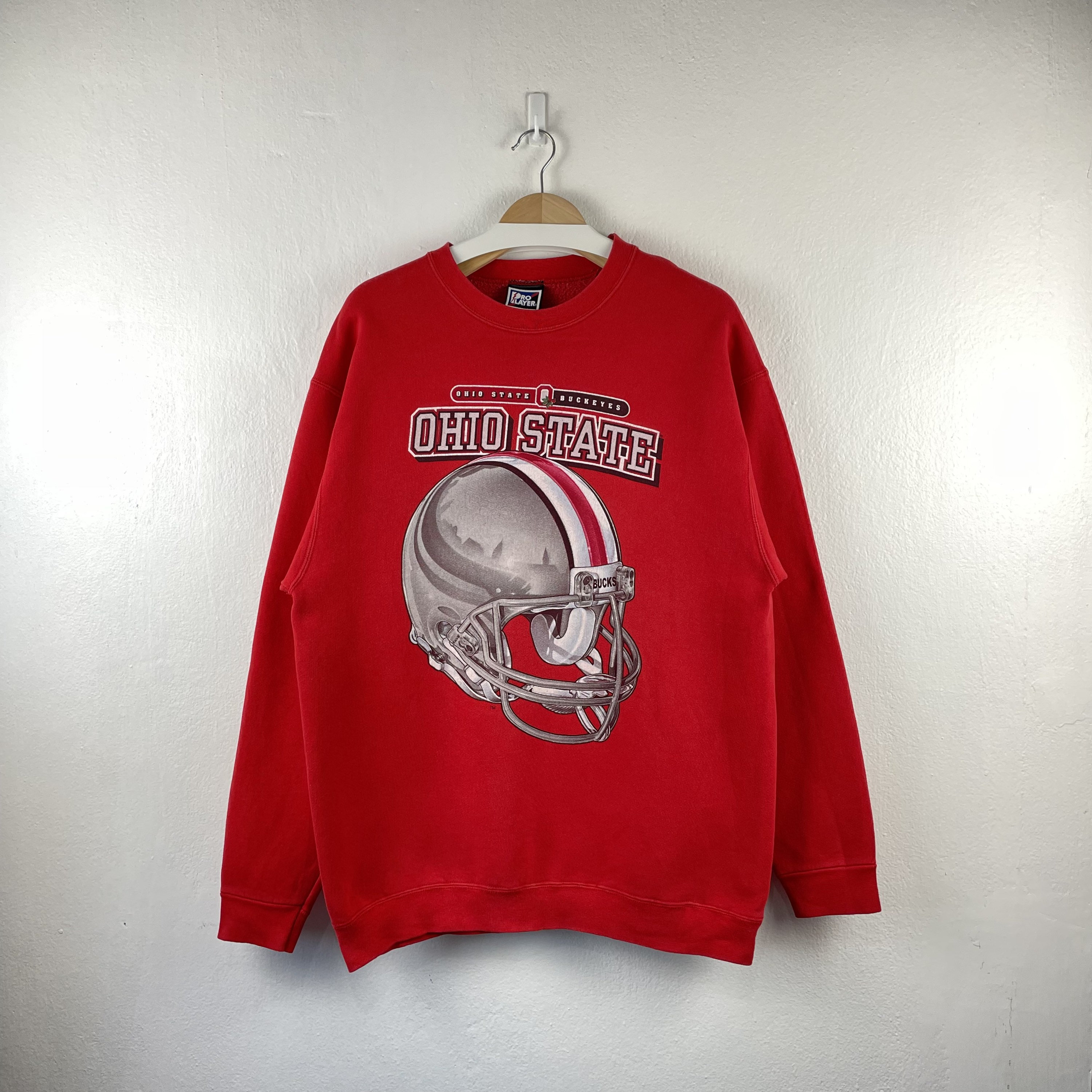 Vintage Ohio State Buckeyes University Football Crewneck Red - Etsy