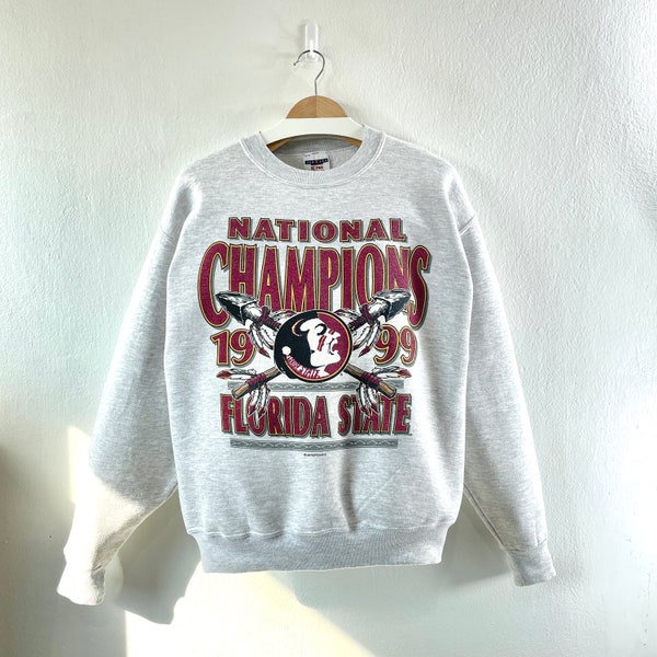 Vintage 1996 Florida State National Champions Crewneck Sweatshirt Team Sportswear