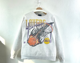 Rare Vintage 90s Los Angeles Lakers NBA Crewneck Sweatshirt Team Sportswear Streetwear style