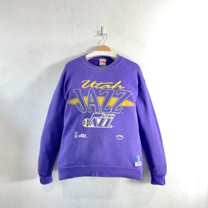 Vintage • Lata 90. • Utah Jazz • NBA • Bluza z okrągłym dekoltem • Odzież sportowa dla drużyny • Rozmiar M