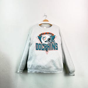 Sudadera vintage de los Miami Dolphins de los años 90 / Jersey de cuello redondo de la NFL / Fútbol americano retro / Talla XL