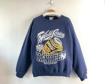 Vintage 00s Y2K New York Yankees MLB Baseball Rundhals-Sweatshirt Team Sportswear