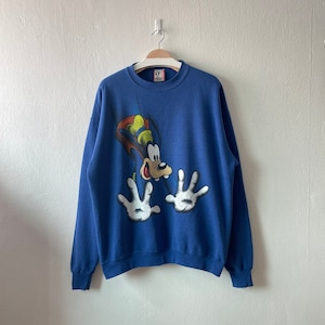 Vintage 90s Goofy Disney Cartoon 2 Sided Crewneck Sweatshirt (XL)