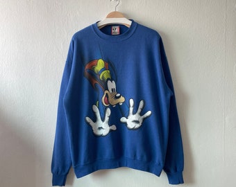 Vintage 90er Jahre Goofy Disney Cartoon 2 Sided Crewneck Sweatshirt (XL)