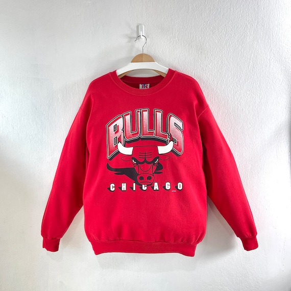 Vintage 90s Chicago Bulls NBA Basketball Crewneck Sweatshirt Team Sportswear Etsy UK