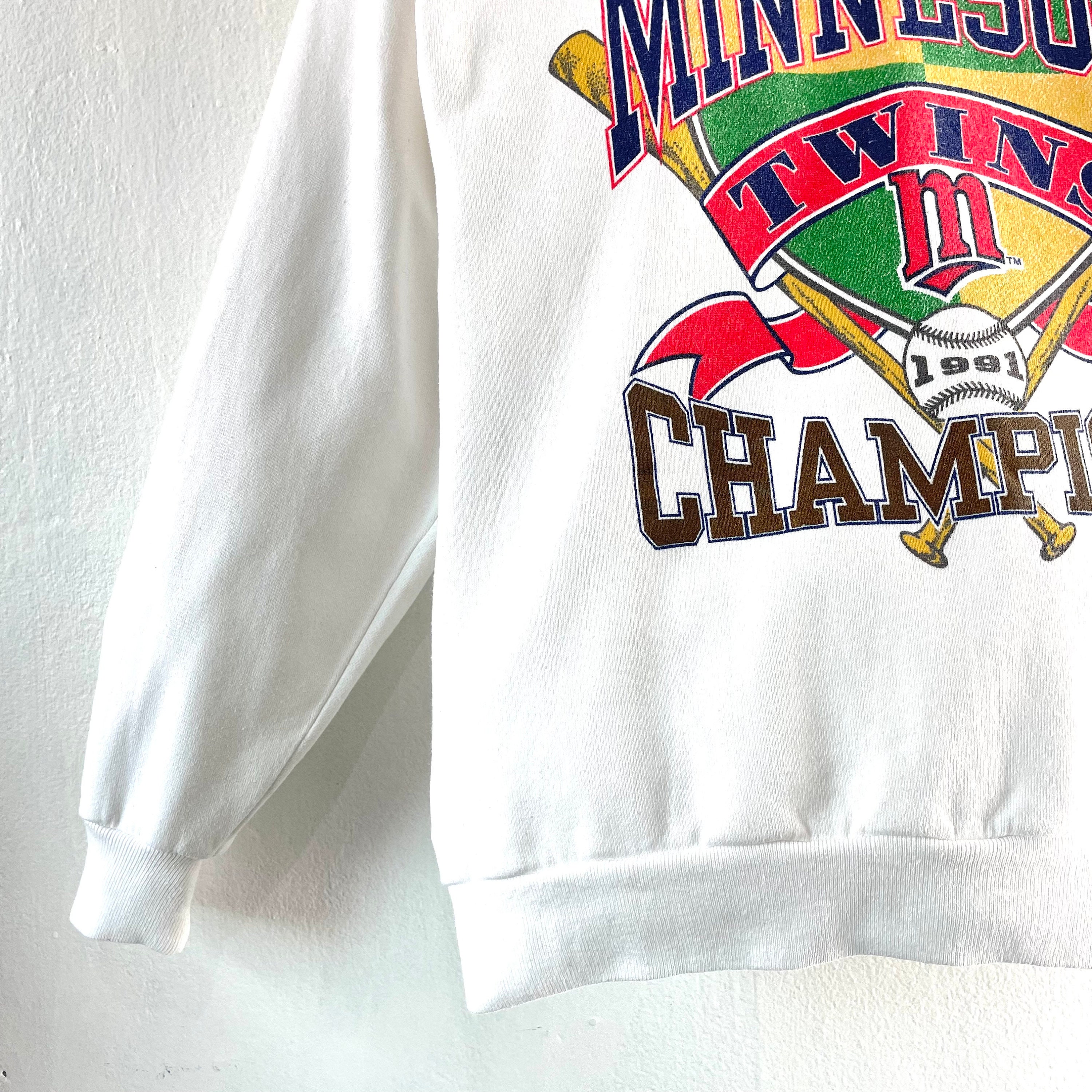 Vintage 1991 Minnesota Twins Champions MLB Crewneck Sweatshirt Team ...