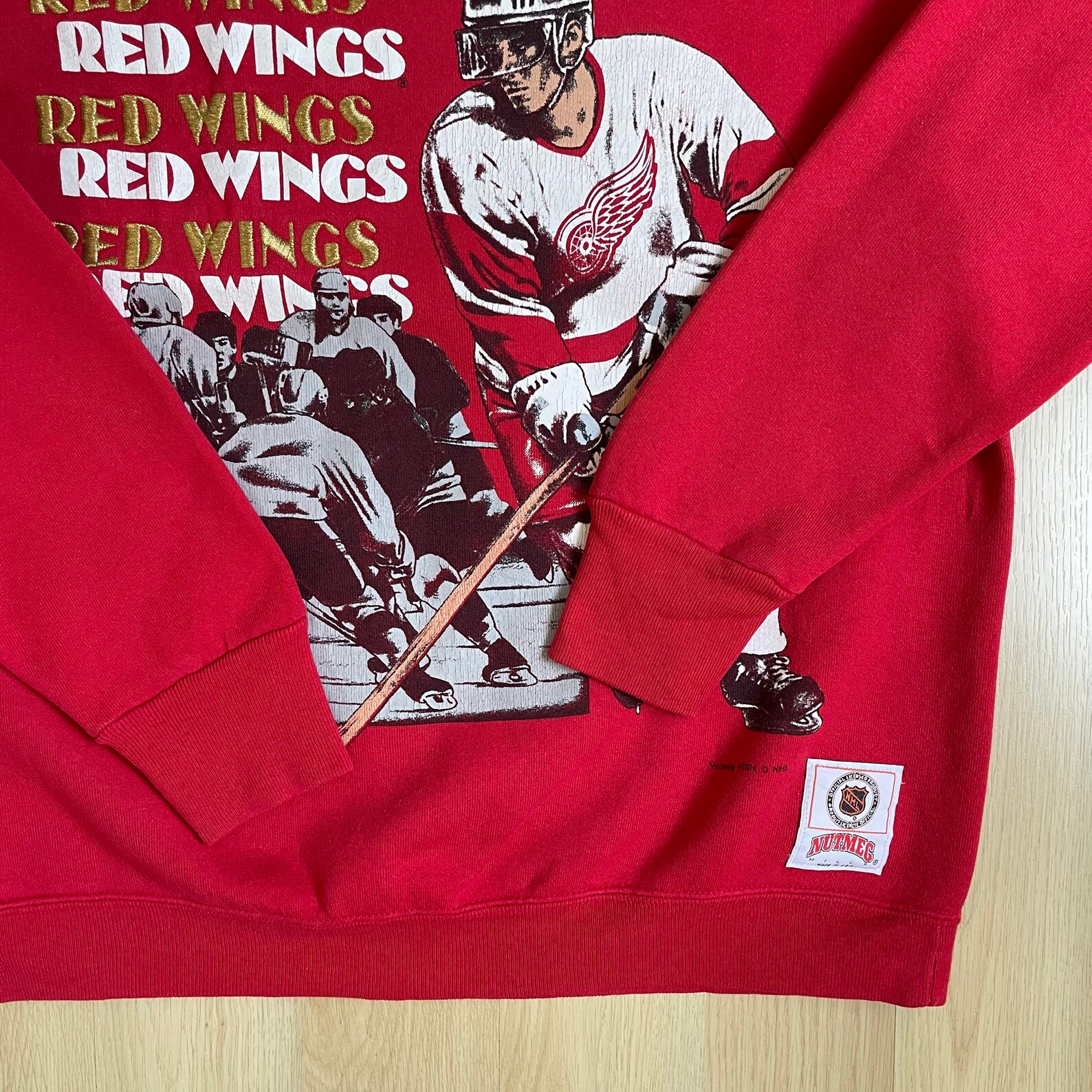 Vintage 90s Detroit Red Wing NHL Hockey Embroidered Crewneck | Etsy
