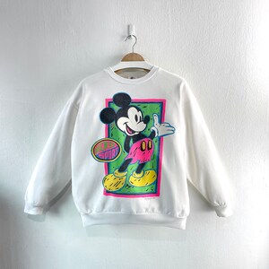 Vintage 90s 2 sided Micky Sport Crewneck Sweatshirt Cartoon