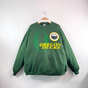 Vintage 90s University of Oregon Ducks | Big Logo | Sweatshirt NCAA Crewneck | Size 3XL