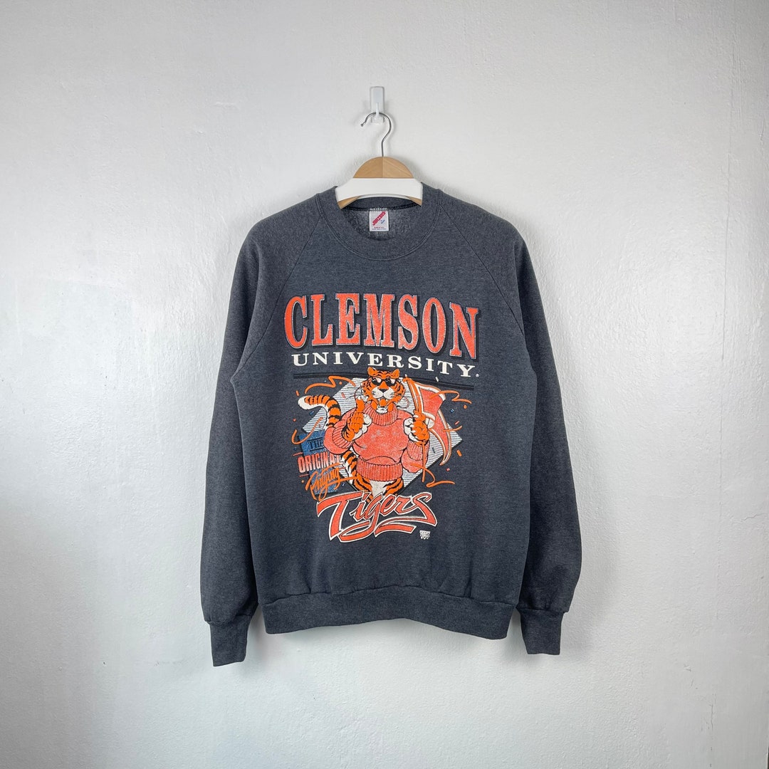 Vintage 90s Clemson University Tigers Football Team Crewneck - Etsy