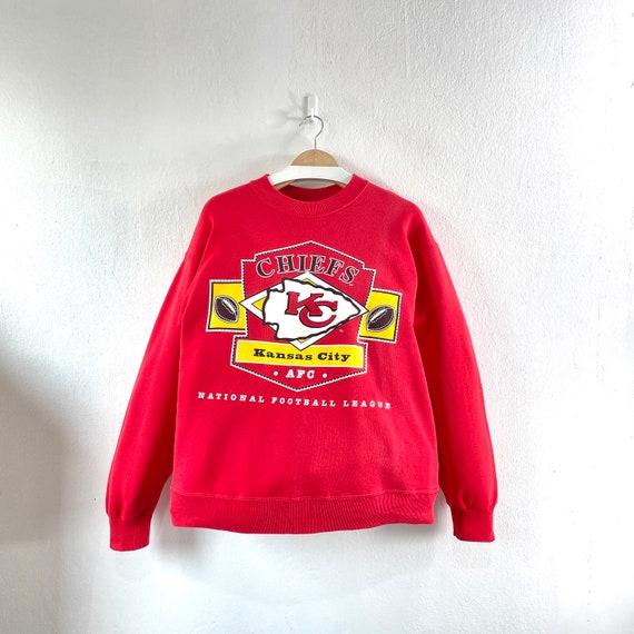 Vintage 90s Kansas City Chiefs Crewneck Sweatshirt Team Sportswear Etsy Denmark