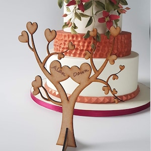 Beautiful Lasercut Wooden - Freestanding Tree with hearts ~ Wedding Decor ~ guest book