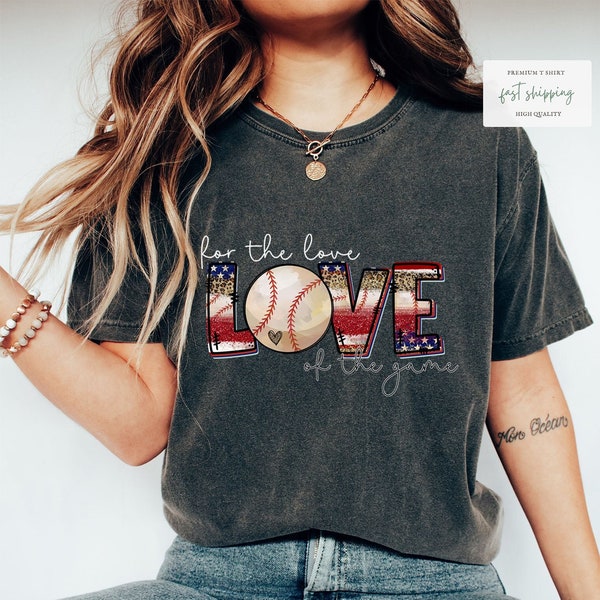 For the Love of the Game Baseball T-Shirt, Love Baseball, Baseball Mom, Baseball Heartbeat T-Shirt, Vintage Baseball T-Shirt