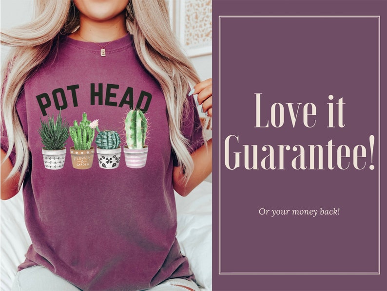 Pot Head Shirt, Gardener Shirt, Succulent Shirt, Gardening Mom,Mom Life, Plant Lover Gift, Crazy Plant Lady image 6