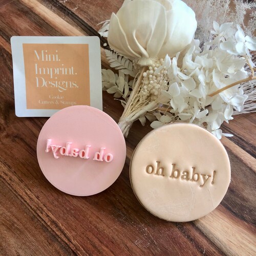 It's a Girl Cookie Stamp Baby Shower Cookie Embosser Etsy