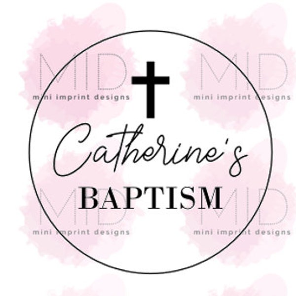 Custom Baptism/Christening Cookie Fondant Stamp
