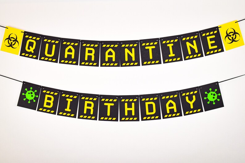 Happy Birthday Custom Quarantine Banner Quarantine Birthday 18th Quarantine Birthday Isolation Party COVID Birthday Banner