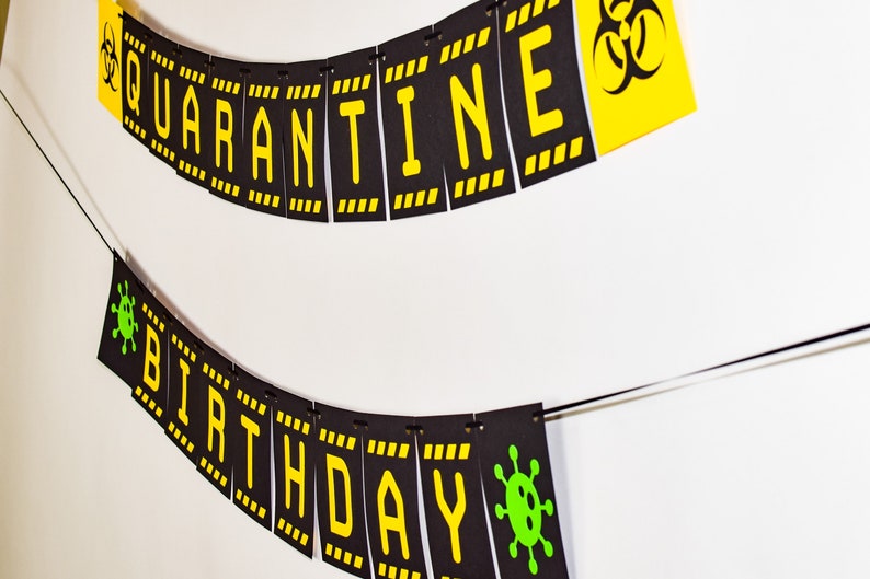 Happy Birthday Custom Quarantine Banner Quarantine Birthday 18th Quarantine Birthday Isolation Party COVID Birthday Banner