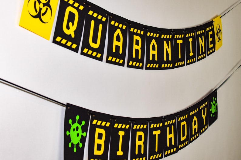 Happy Birthday Custom Quarantine Banner Quarantine Birthday 18th Quarantine Birthday Isolation Party COVID Birthday Banner