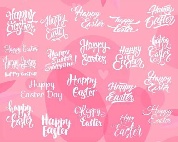 SVG File Happy Easter Cricut 21 Happy Easter Quote Happy Easter Lettering Easter SVG Cut File,Happy Easter Vector Easter Bundle SVG