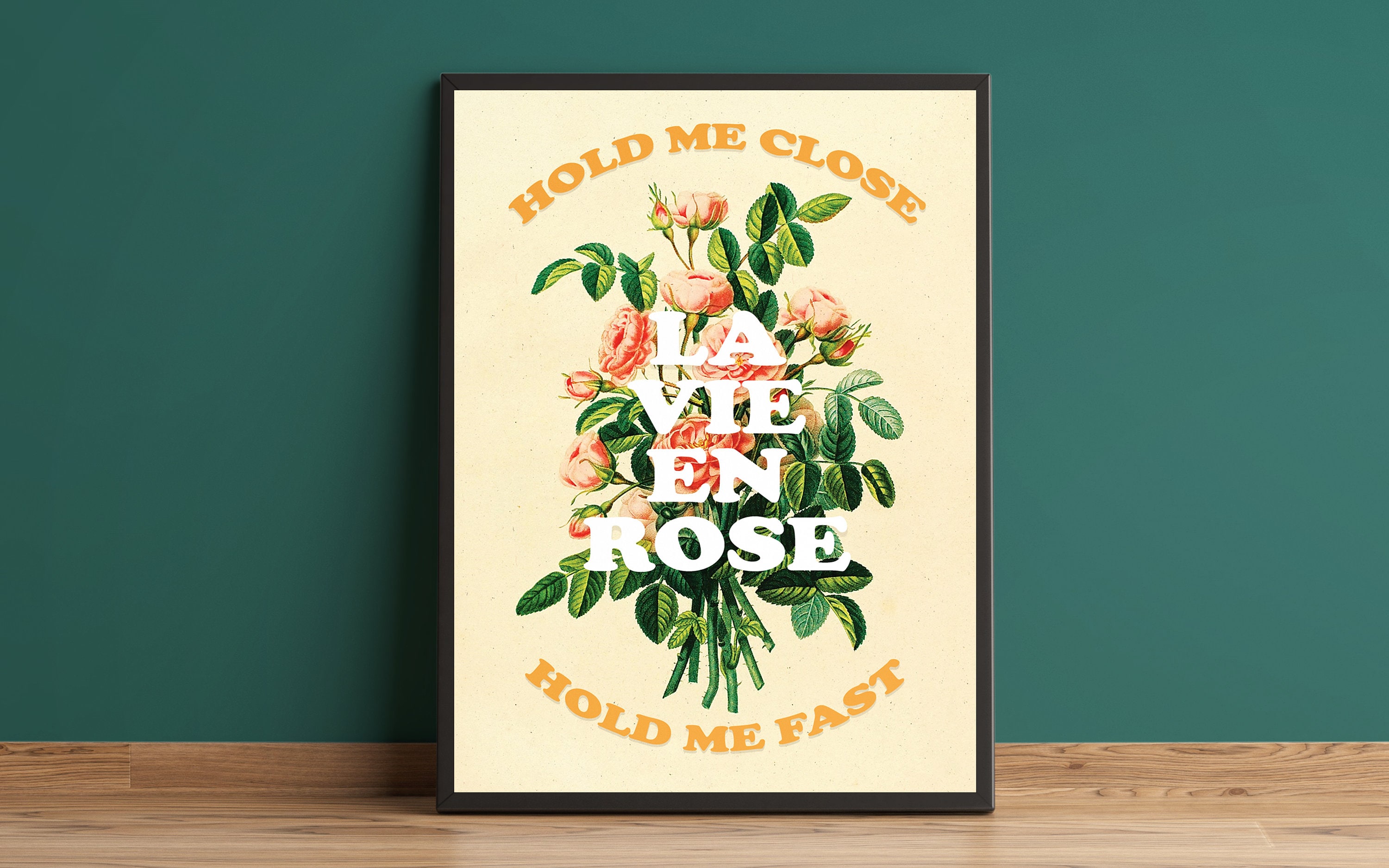 La Vie En Rose Art Print, Louis Armstrong, French Quote, Wedding