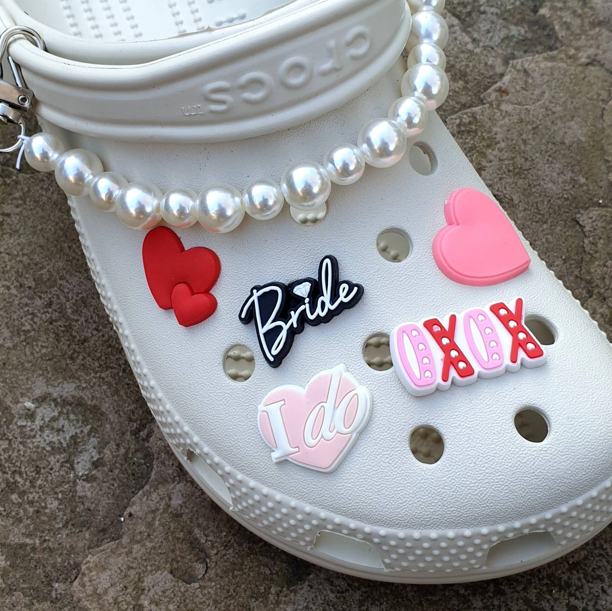 Cute Bridal Croc Charms SET OF 6 Bride Wedding Shoe