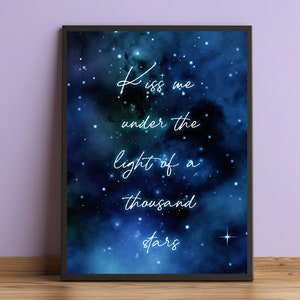 Thinking out Loud Lyrics, Ed Sheeran song, thousand stars, wall art, home print, print, lyric, song art, frame, picture, music, gift, decor,