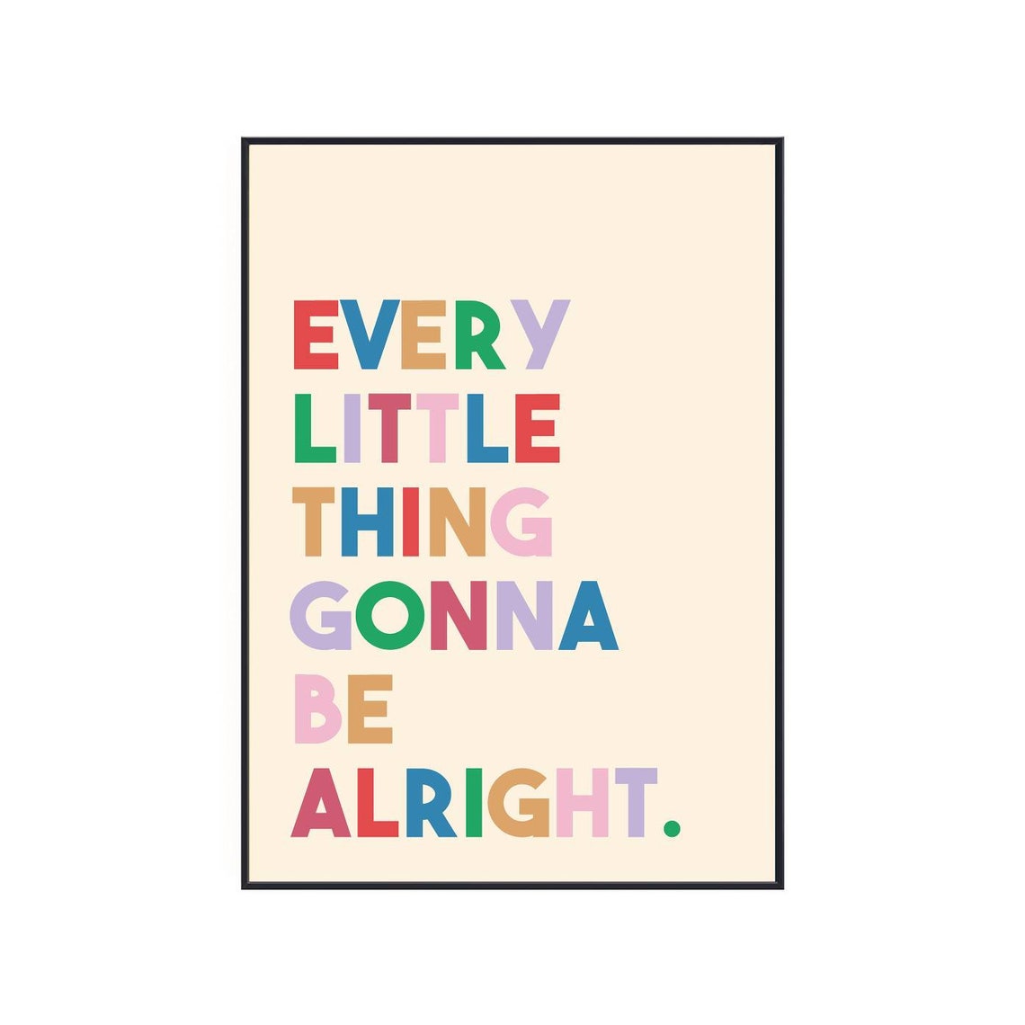 Every Little Thing Gonna Be Alright Art Print Gallery Wall | Etsy
