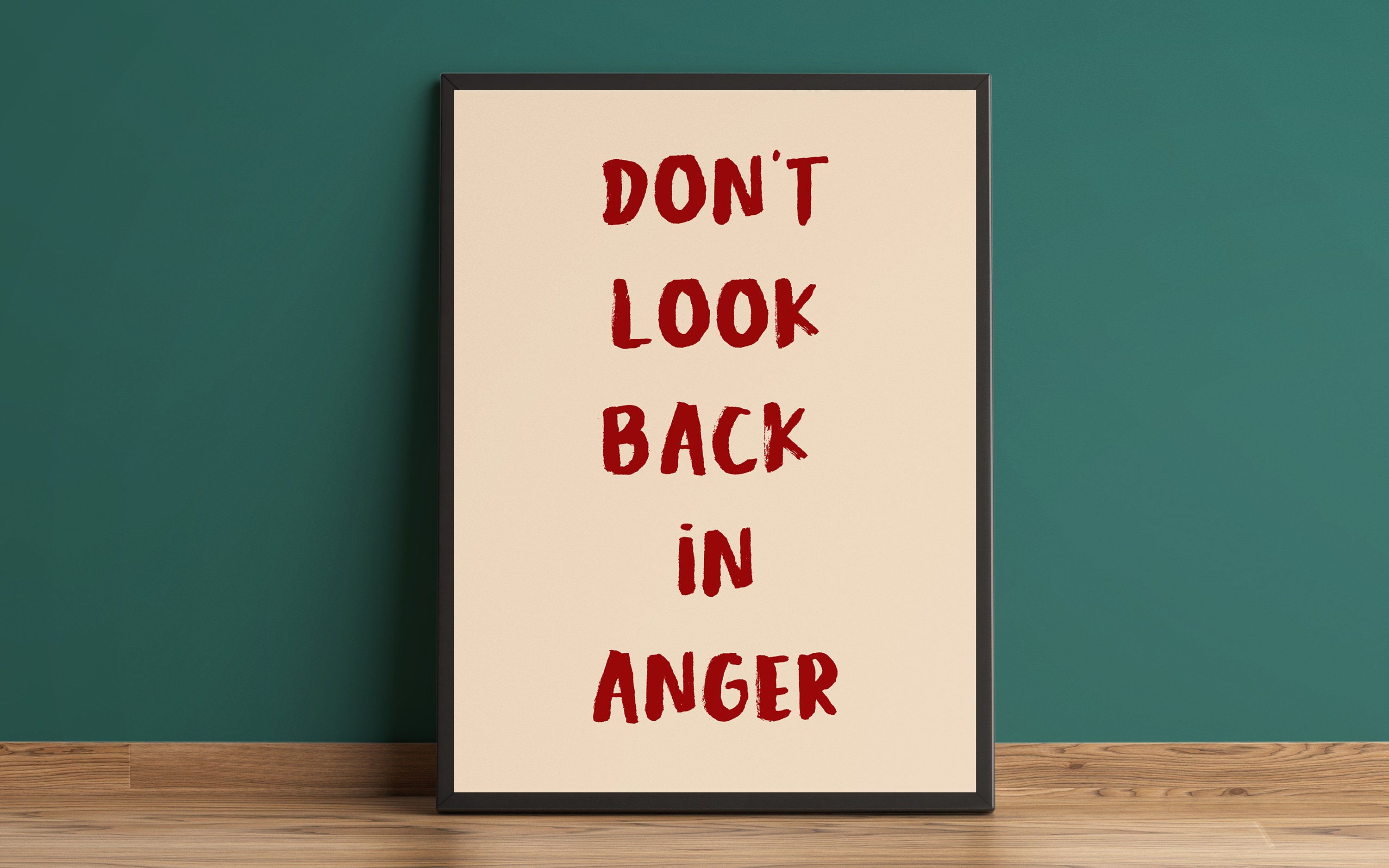 OASIS Don't Look Back in Anger Print - Gallery Wall Art Poster