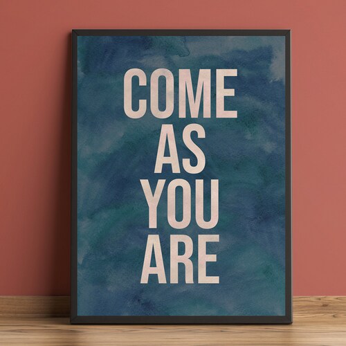Nirvana Come as You Are Art Print Music Poster Etsy