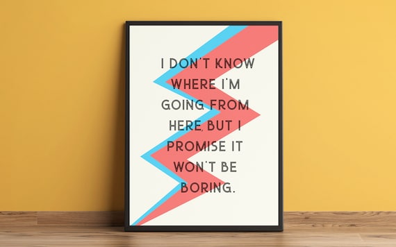 Citation De David Bowie Affiche Musicale Galerie Dart Mural Etsy France