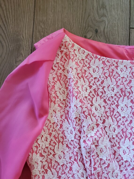 vintage 1960s pink cape dress - image 9