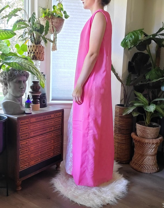 vintage 1960s pink cape dress - image 5