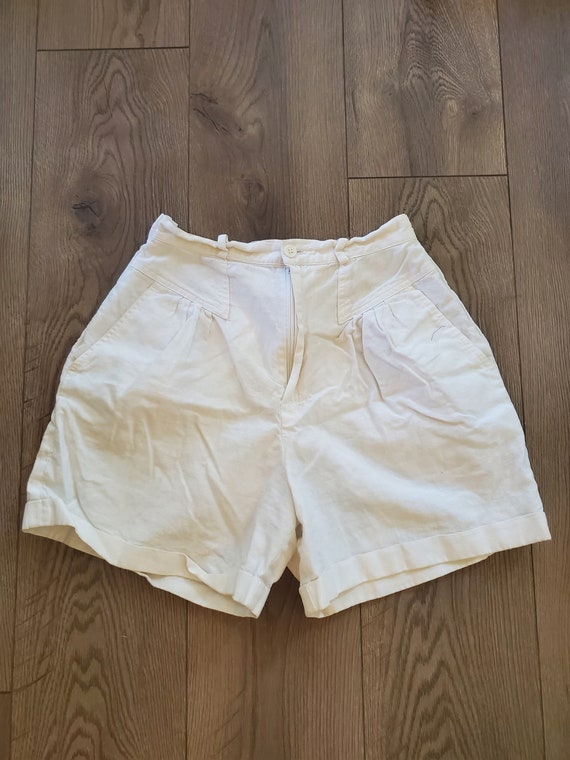 vintage 1980s white shorts - image 7