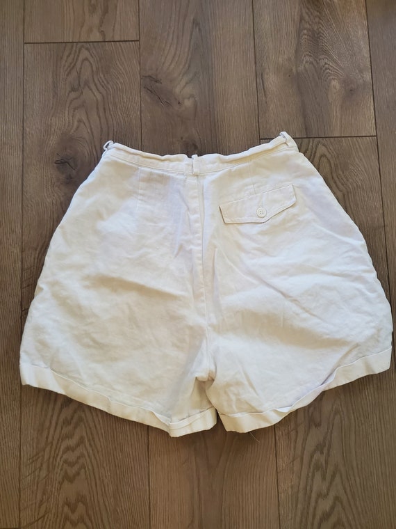 vintage 1980s white shorts - image 6
