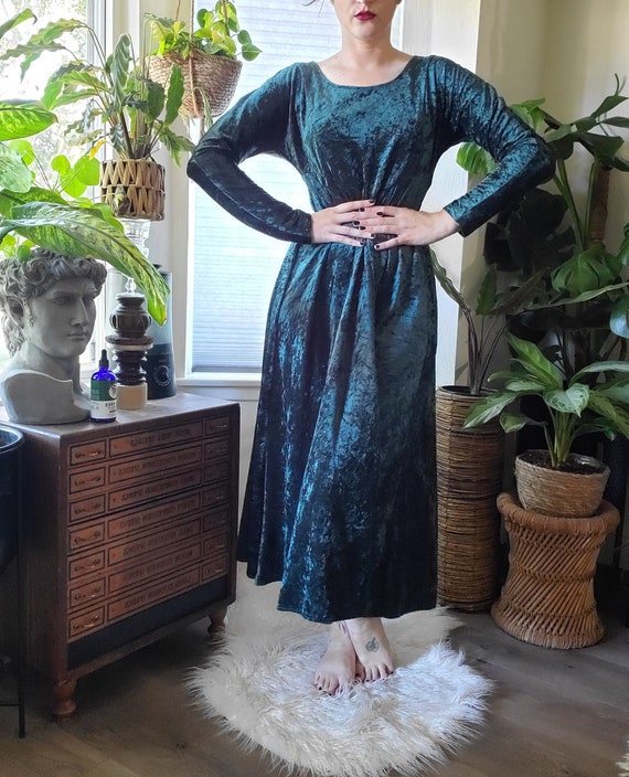 vintage 1990s emerald green All that Jazz dress Gem