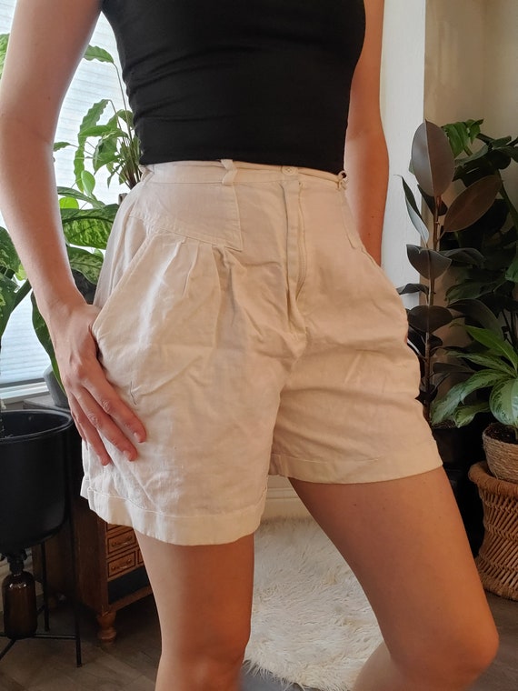 vintage 1980s white shorts - image 3