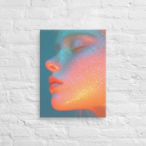 美しい少女の絵画キャンバスプリント、おとぎ話の少女の壁アート、天使の壁アート、夢見る壁アート、祈る壁アート、少女の肖像画の壁アート