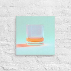 Glass of Whiskey Decorating Printing Wallarts Canvas, Whiskey Printing Canvas Wallart, Drinks Decorating Printing Wall Arts Canvas