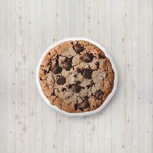Chocolate Chips Cookie Shape Throw Pillow, Cute Cookie Shape Pillow Gift, Cute Dessert Pillow Gift