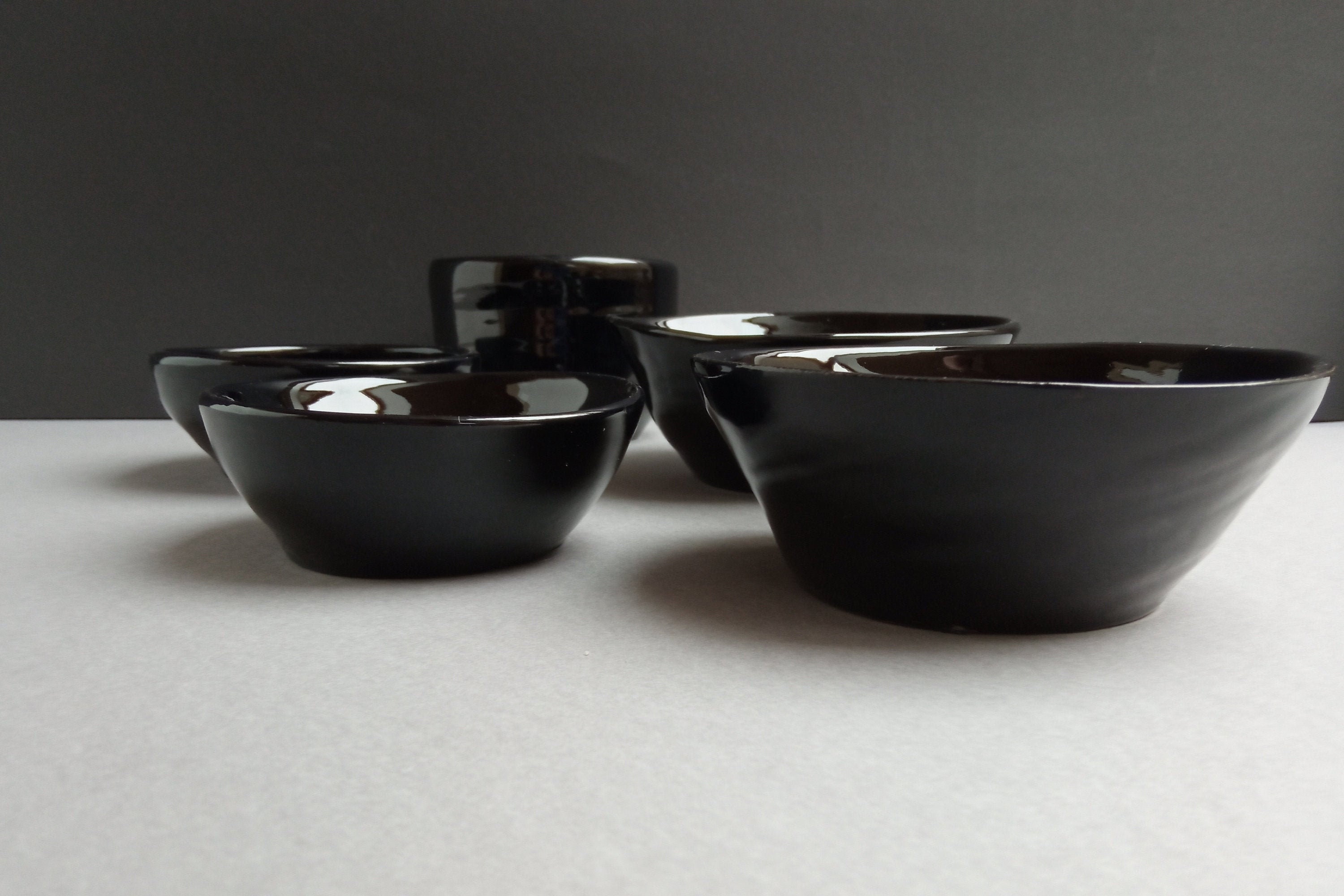 Handmade Black Ceramic Bowls Etsy