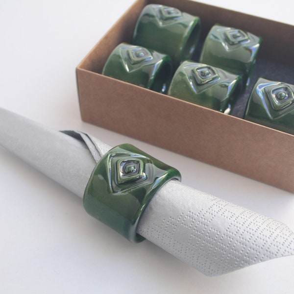 Ceramic Napkin Rings Etsy