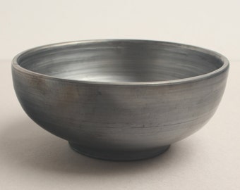 Handmade black firing ceramic bowl, Black pottery.