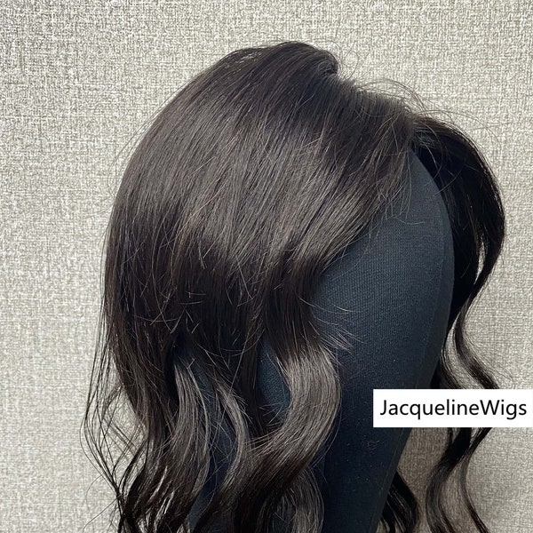 Hot Sale 5X6” Full Volume Topper, Remy Hair Fine Mono Topper | Natural Black 15-16”European Hair Topper | Human Hair Toppers For Women